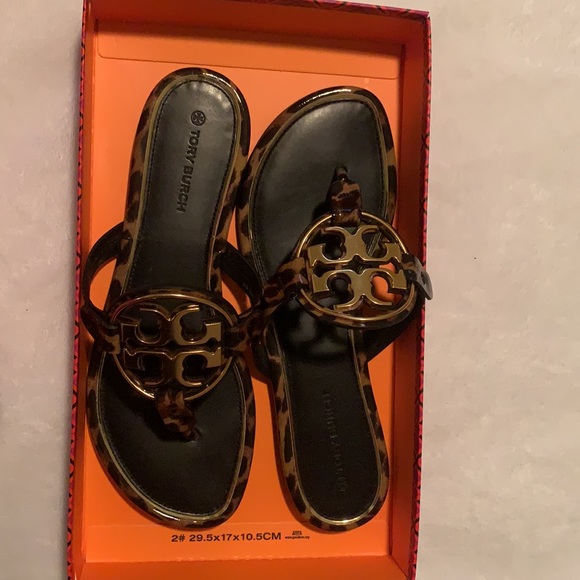 COPY - COPY - NIB Tory Burch Barbados Leopard Miller sandal - Picture 8 of 8